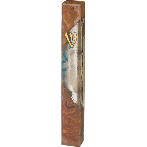 Epoxy Finish Mezuzah 20 cm- Green Colors