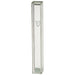 Clear Plastic Mezuzah 12 cm - Silver Shin & Stripe with Rubber Cork