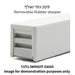 White Plastic Mezuzah 12 cm - Silver Shin & Stripe with Rubber Cork