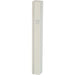 White Plastic Mezuzah 12 cm - Silver Shin & Stripe with Rubber Cork