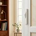White Plastic Mezuzah 12 cm - Silver Shin with Rubber Cork