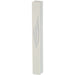 White Plastic Mezuzah 12 cm - Silver Shin with Rubber Cork