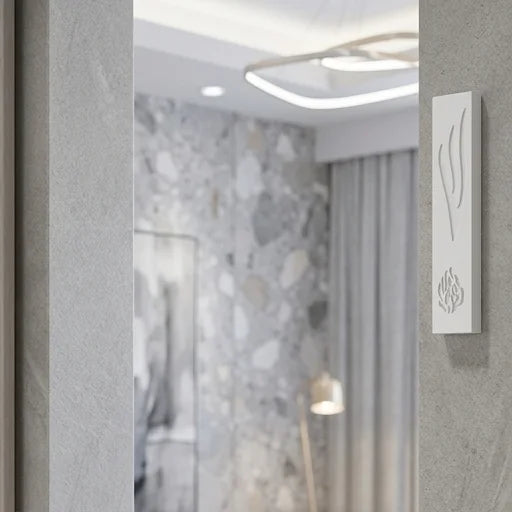 Polymer "Cement" Mezuzah 20 cm, Stone - Like, White Color