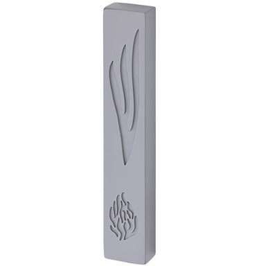 Polymer "Concrete" Mezuzah 12 cm, Stone - Like, Gray Color