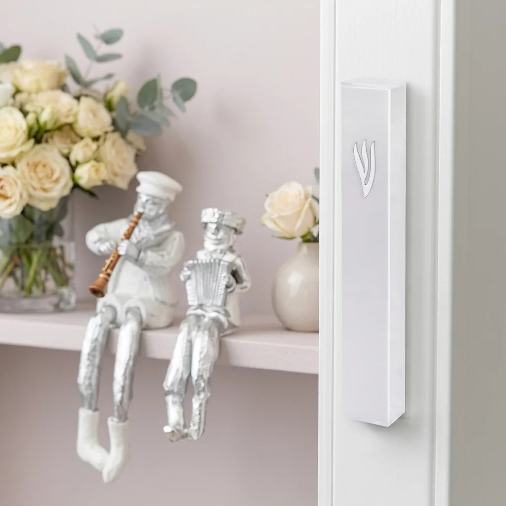 Transparent Perspex Mezuzah with Rubber Cork 25 cm