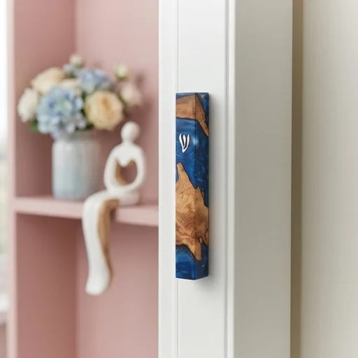 Epoxy Mezuzah 15 cm - Blue