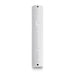 Plastic White Mezuzah With Rubber Cork 12 Cm- With Silver Shin
