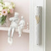 White Plastic "Kottel" Mezuzah 30 cm - Golden SHIN with Rubber Plug