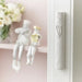 White Plastic "Kottel" Mezuzah 30 cm - Silver SHIN with Rubber Plug