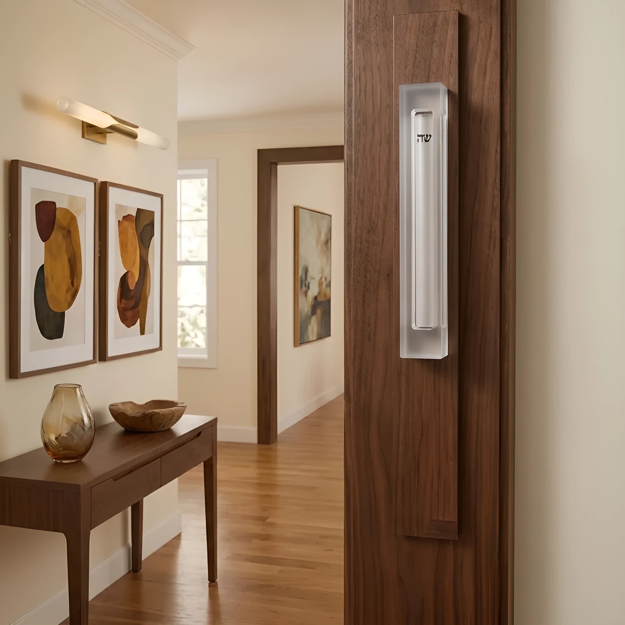 Perspex Mezuzah 12 cm - White