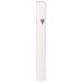 White Aluminum Mezuzah 10cm-with Silver Shin