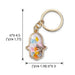 Keychain Hamsa Metal with Stones 4.5x3 cm - Gold