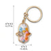 Keychain Hamsa Metal with Stones 4.5x3 cm - Gold