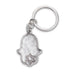 Keychain Hamsa Metal with Stones 4.5x3 cm - Silver