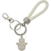 Nickel Hamsa Keyholder with Stone Inlay