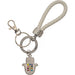 Nickel Hamsa Keyholder with Stone Inlay