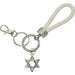 Nickel Magen David Keyholder with Stone Inlay