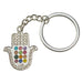Nickel Hamsa Keyholder with Stone Inlay