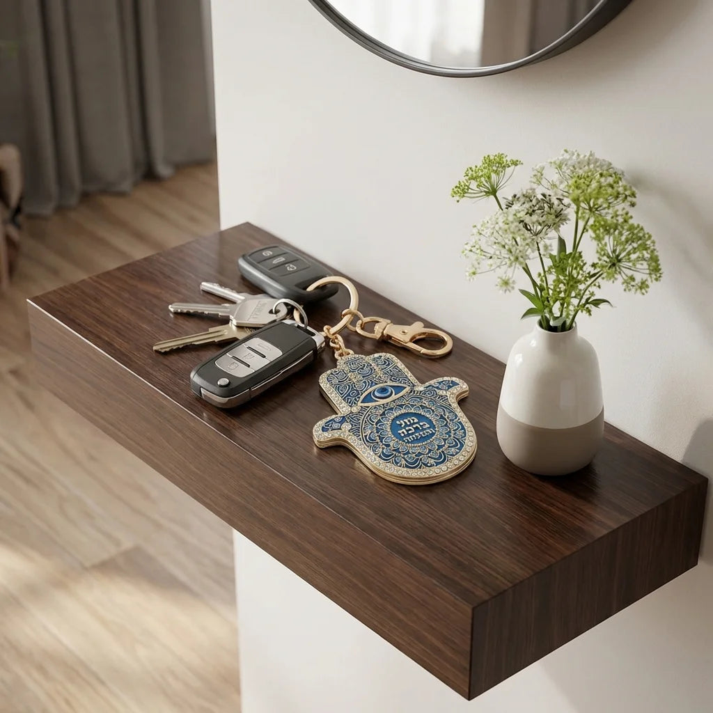 Metal Keyholder Hamsa "Against Evil Eye" 5.5 cm