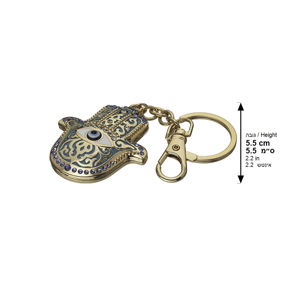 Metal Keyholder Hamsa "Against Evil Eye" 5.5 cm