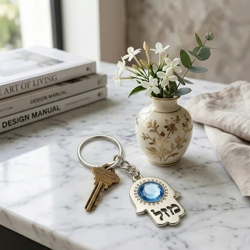 Keyholder Hamsa Nickel 2.5x3.5 cm