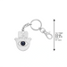 Metal Keyholder Hamsa "Against Evil Eye" 5.5 cm - Nickel
