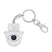 Metal Keyholder Hamsa "Against Evil Eye" 5.5 cm - Nickel