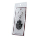 Metal Keyholder Hamsa "Mazal" 5.5 cm - Nickel - with Stones