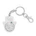 Metal Keyholder Hamsa "Mazal" 5.5 cm - Nickel - with Stones