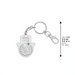 Metal Keyholder Hamsa "Good Luck" 5.5 cm - Nickel