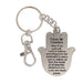 Metal Keyholder Hamsa "Good Luck" 5.5 cm - Nickel