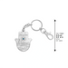 Metal Keyholder Hamsa "Jerusalem" 5.5 cm - Nickel