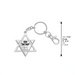 Metel Magen David Keychain - 5 cm - Nickel&gold