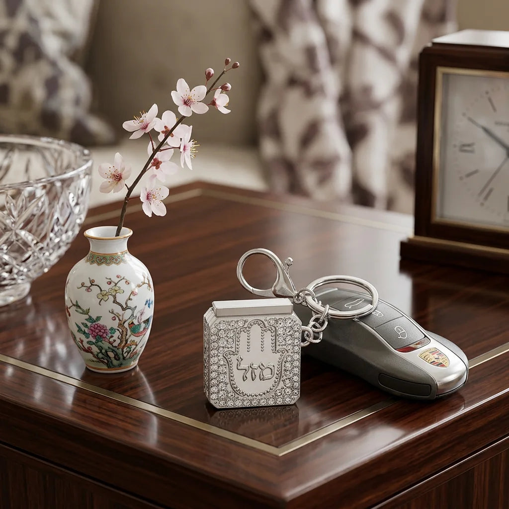 Metel Mazal Keyholder with Tehillim Book 3 cm