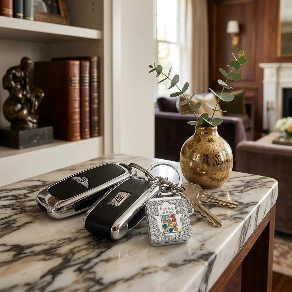 Metel Choshen Stones Keyholder with Tehillim Book 3 cm