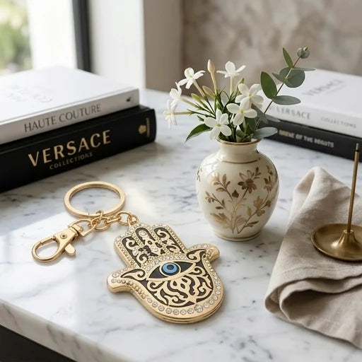 Metal Keyholder Hamsa "Against Evil Eye" 5.5 cm
