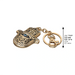 Metal Keyholder Hamsa "Against Evil Eye" 5.5 cm