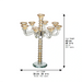 Crystal 9 Branch Candlesticks 42 cm - Gold