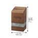 Wood Tzedakah Box with White Epoxy 14 cm