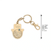 Metal Keyholder Hamsa "Mazal" 5.5 cm - Gold - with Stones
