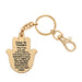 Metal Keyholder Hamsa "Good Luck" 5.5 cm - Gold
