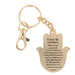 Metal Keyholder Hamsa "Good Luck" 5.5 cm - Gold
