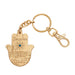 Metal Keyholder Hamsa "Jerusalem" 5.5 cm - Gold