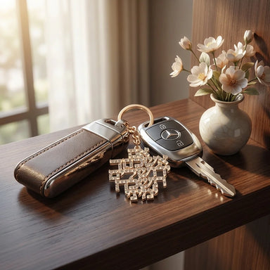 Keyholder with Stones - 6 cm - Gold
