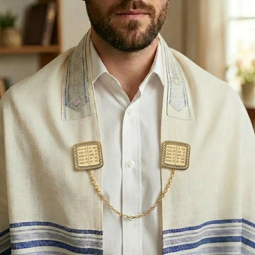Tallit Clips 9 cm - Gold Finish
