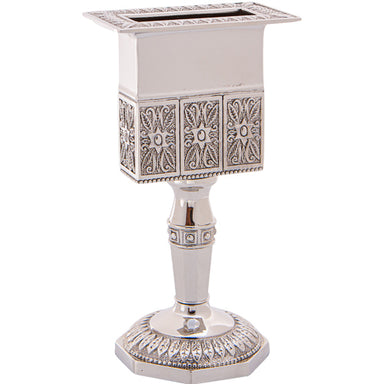 Nickel Octagon Havdalah Candle 14 Cm