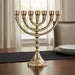 Aluminum 7 Branch Menorah 18*15 cm - Gold Finish
