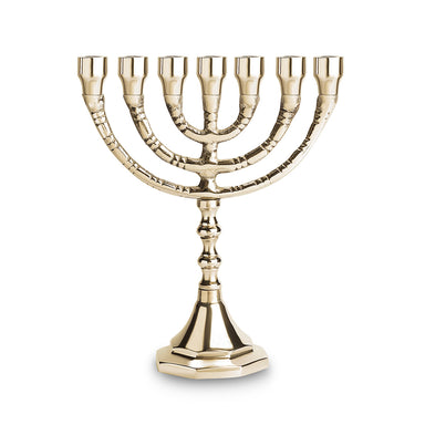 Aluminum 7 Branch Menorah 18*15 cm - Gold Finish