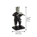 Polymer Kleizmer Playing Violin 17 cm - Silver, Black