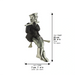 Polymer Kleizmer with Cloth Legs Playing Flute 19 cm - Silver, Black